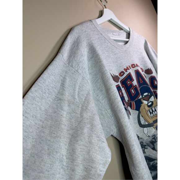 L vintage 1990s Chicago Bears Tazz Tasmanian Devil Crewneck Fire Rare INSANE - Picture 4 of 8